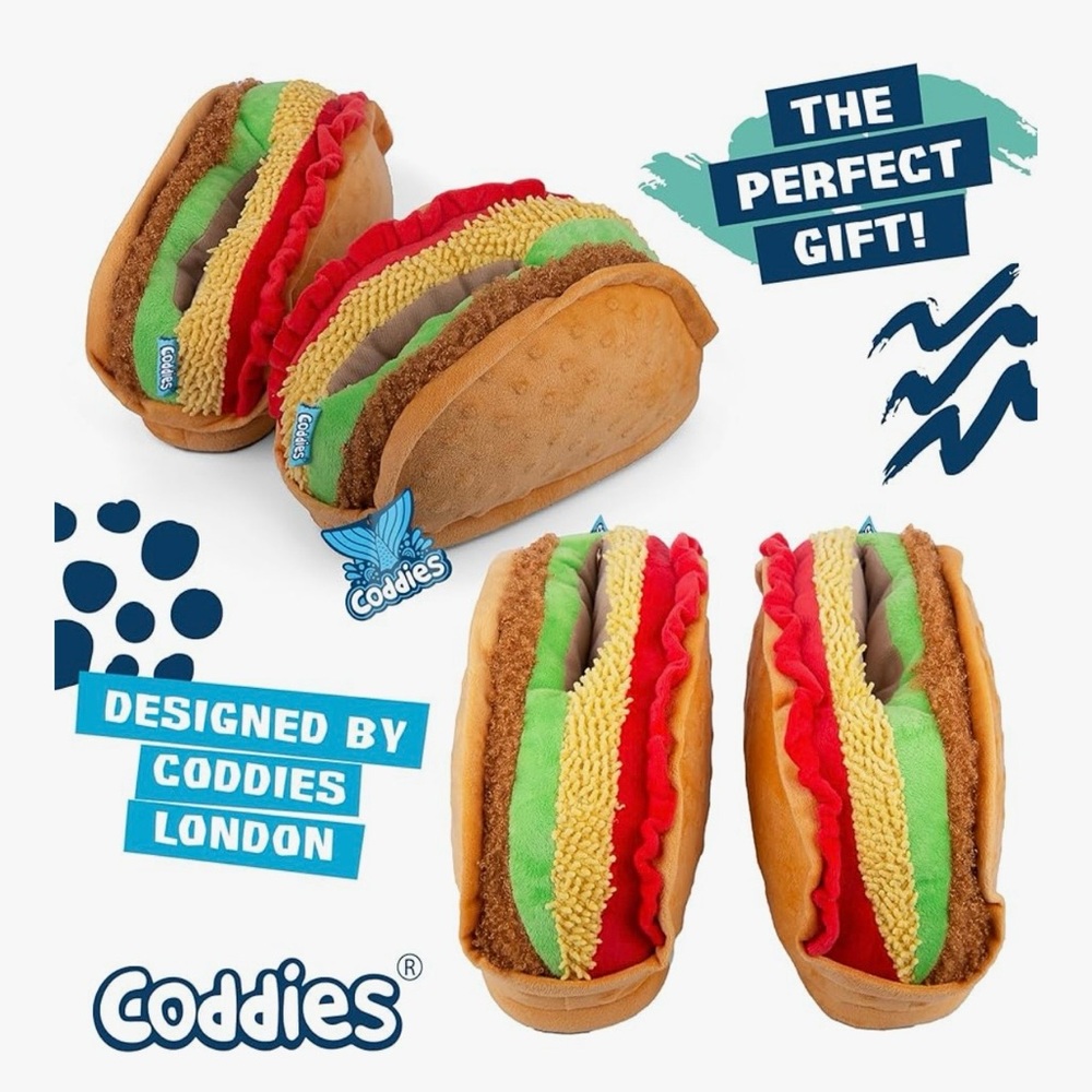 NWOT Coddies Taco Slippers- Unisex